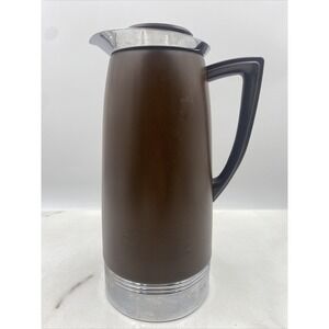 Vintage LANDERS FRARY & CLARK Thermos Carafe UNIVERSAL Brown Coffee Tea